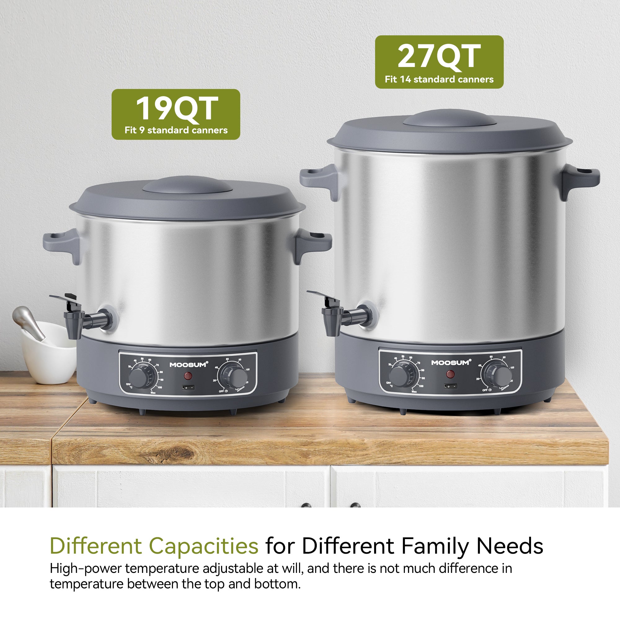 19 QT Electric Water Bath Canner, Temperature and Timer Control
